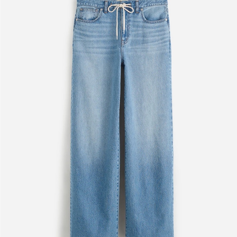 Madewell Superwide Leg Jeans Drawstring Edition Hambley Wash Size 25